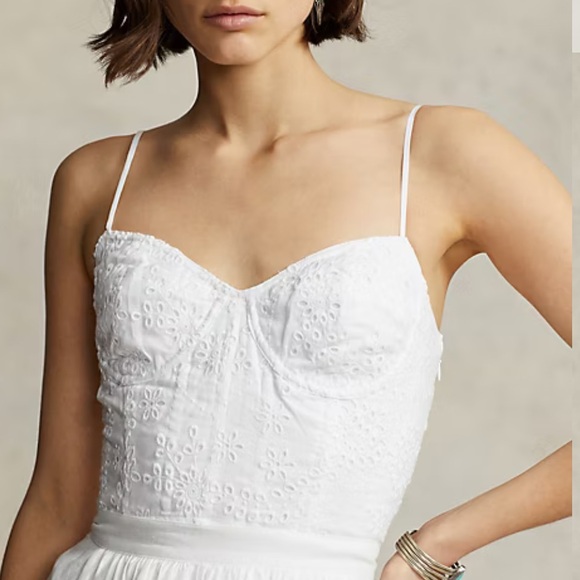 Polo Ralph Lauren Eyelet Linen Bustier - ASO - Taylor Swift! - Picture 12 of 14